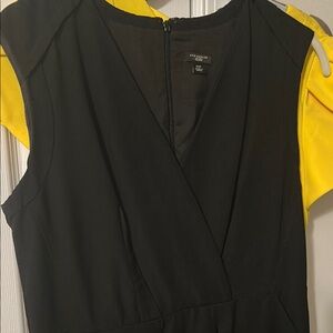 Ann Taylor Petite Black Vneck Dress, 12P